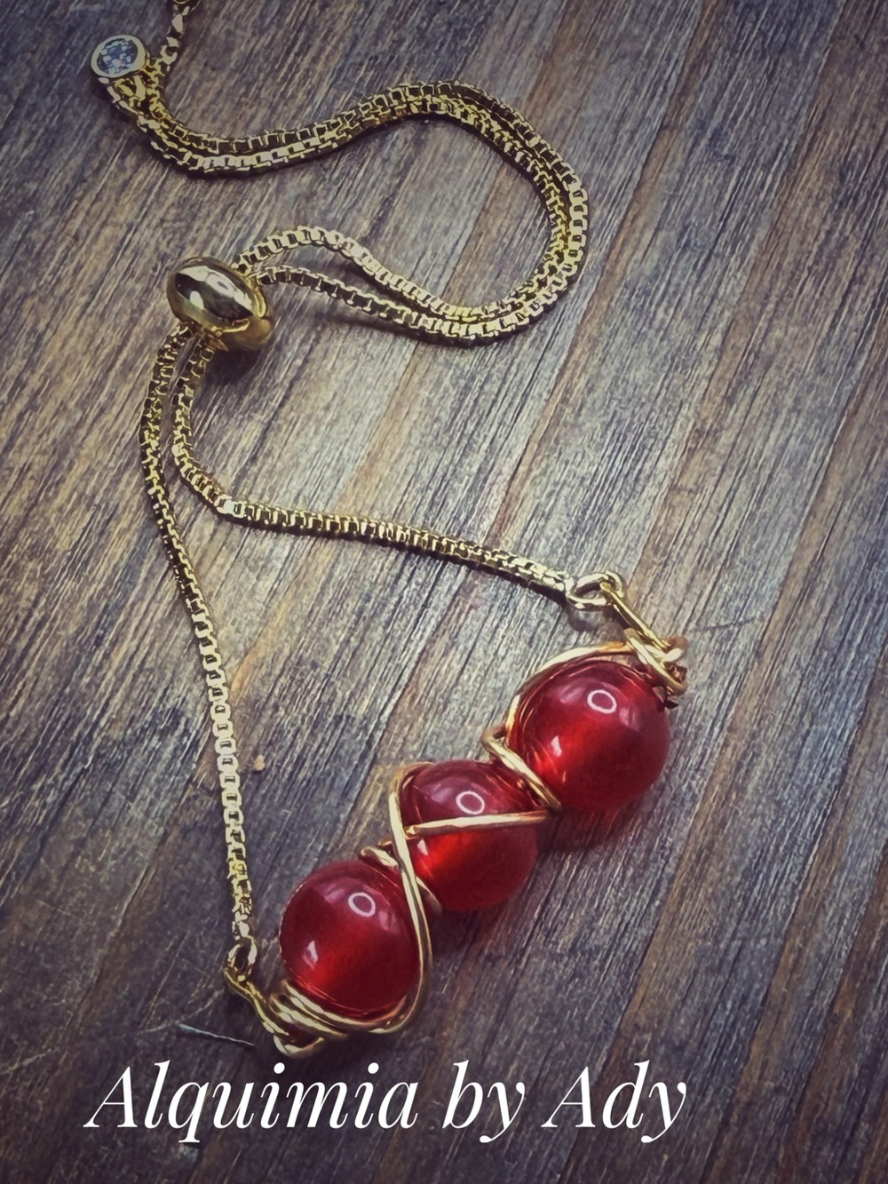 Untreated ruby Gold Bracelet beaded